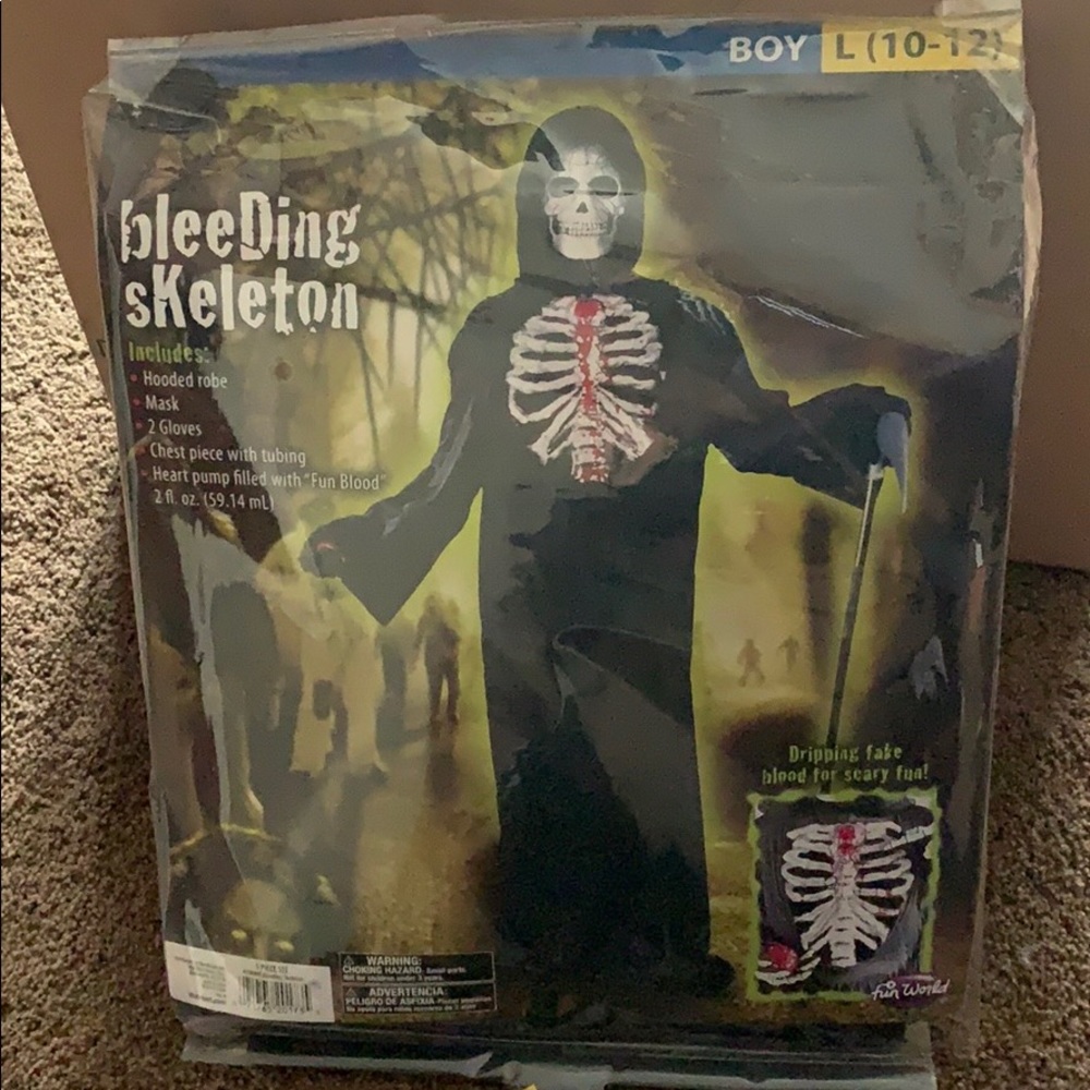 Bleeding Skeleton Costume size L (10-12)
